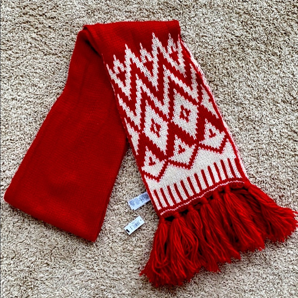 Red and White Scarf / Scarves (NEW W/TAG)